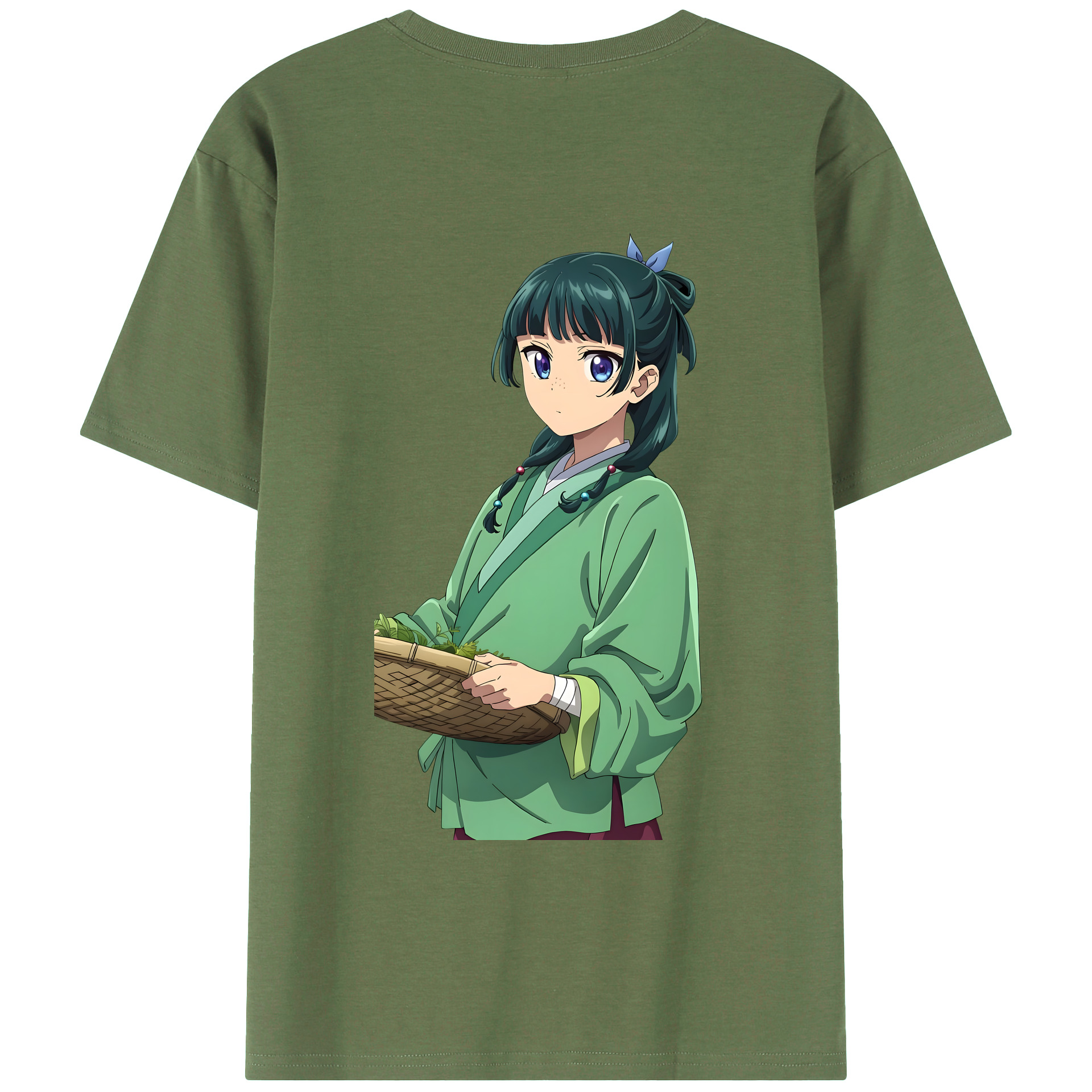 （画像用） 薬屋のひとりごと The Apothecary Diaries 綿100％ メンズ半袖Tシャツ（バックプリント） 通気性